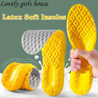 【♡Lovely girls house♡】แผ่นรองรองเท้าเจลนิ่มพื้นในรองเท้าเบาะรองกระดูกซิลิโคนเจลระบายอากาศได้ดีโฟมจำรูป5มิติสำหรับการวิ่งกลางแจ้ง