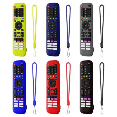 Remote Control Cover Soft Silicone TV Remote Cover Controller Replacement Cover TV Remote Control Protector with Lanyard for Smart TV Remote Control current