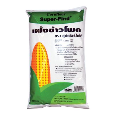 สินค้ามาใหม่! ซุปเปอร์ไฟน์ แป้งข้าวโพด 1 กก. Super-Fine Corn Flour 1 kg ล็อตใหม่มาล่าสุด สินค้าสด มีเก็บเงินปลายทาง