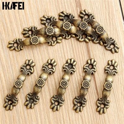 10PCs Antique Bronze Cabinet Cupboard Pull Knobs Retro Box Handle Knobs 43x10MM For Drawer Wooden Jewelry Box Furniture Decor