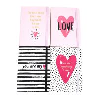 4 PCS A6 Note Books 96 Sheets (192 Pages) Love Journal for Work Office School Home