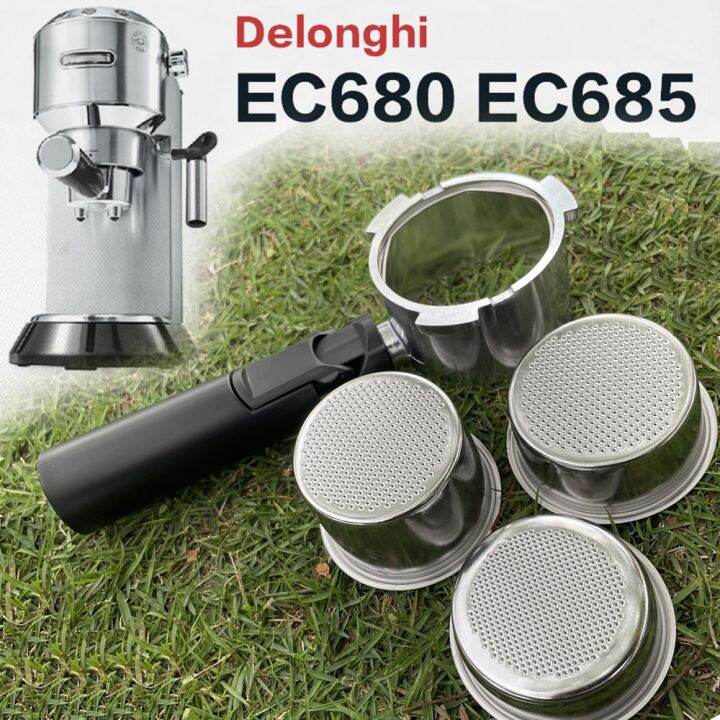 51mm Coffee Bottomless Portafilter For Delonghi EC680 EC685 Replacemen