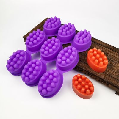 【CW】 3/2/1 Holes Silicone Molds Massage Bar Making Resin Crafts Baking Tools Mould Oval Soaps