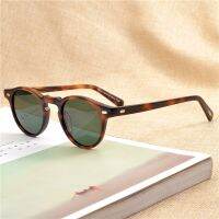 【LZ】﹊♣❈  Oliver Brand OV5186 Retro Round Polarized Sunglasses Men Womens Outdoor Driving Sunglass Classic Acetate Trending Sun Glasses