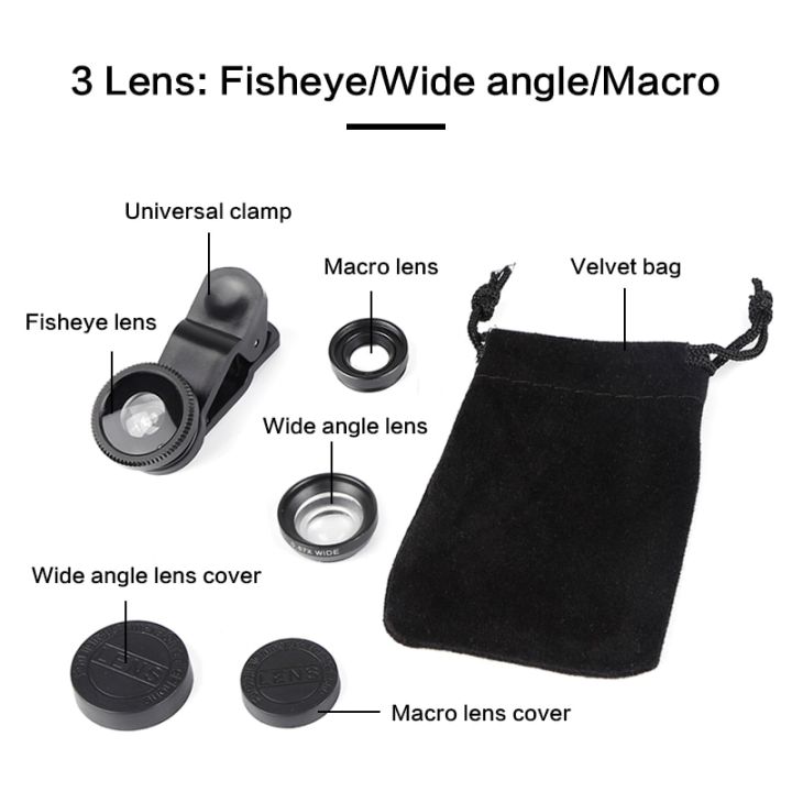 fisheye-lens-0-67x-wide-angle-macro-fisheye-lens-zoom-3in1-phone-camera-lens-kit-phone-accessories-suitable-for-all-smartphones