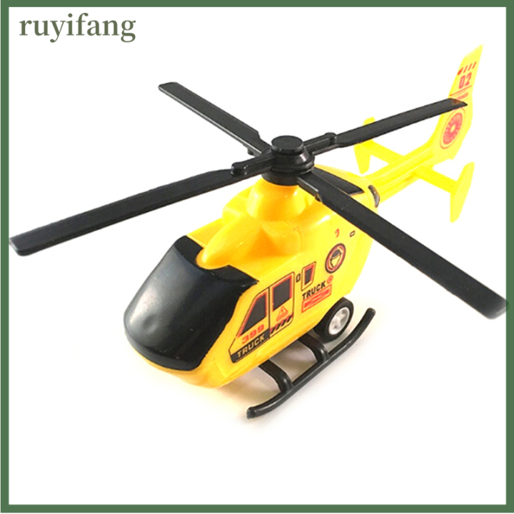 ruyifang-พลาสติกแอร์บัสรุ่นเด็กดึงสายเฮลิคอปเตอร์มินิเครื่องบินของเล่นของขวัญ