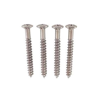 ；‘【；。 4 Pcs M5*45Mm Electric Bass Guitar Neck Joint Plate Fix Mounting Screw Bolt Silver