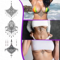 hot【DT】 Hotsale Temporary Fake Chest Jewelry Totem Mandala Tatto Decal Waist Tatoos Sticker