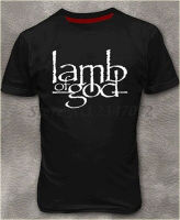 เสื้อยืดคอตตอนพิมพ์พรีเมี่ยม Lamb Of God MenS T-Shirt Heavy Metal Cotton Black Tee Shirt ?S-5XL