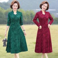 ✖✈✥ Middle-aged women in the spring and autumn dress 2022 new spring wealthy woman western style fashion wedding dresses mother dress