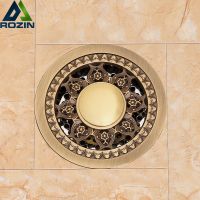 【cw】hotx Round 4  Floor Drain Antique 10cm Shower Waste Grate Accessary