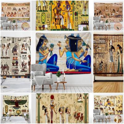Golden Ancient Egypt Tapestry Wall Hanging Old Culture Printed Hippie Egyptian Tapestries Wall Cloth Home Decor Vintage Tapestry