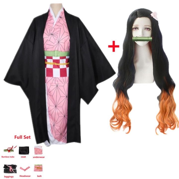 Anime Demon Slayers Kimetsu No Yaiba Cosplay Costume Nezuko Kamado ...