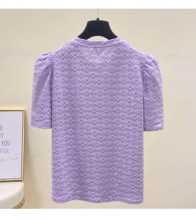 rehin-เสื้อยืดแขนสั้นผู้หญิง-เสื้อทรงหลวมและสไตล์เกาหลีแบบใหม่กระชับสัดส่วนสไตล์เรียบง่าย