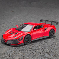 1:32 Ferraris 488ล้อแม็กรถสปอร์ตรุ่น D Iecasts โลหะยานพาหนะรถรุ่นจำลองเสียงและแสงคอลเลกชันของขวัญเด็ก