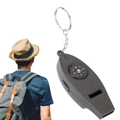 Outdoor Survival Whistle Multifunctional Loud Safety Whistle With Compass And Thermometer Survival Multitool For Camping Hiking Survival kits