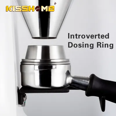 58.35mm Stainless Steel Inligent Dosing Ring Brewing Bowl Coffee Powder Espresso Barista Funnel Portafilter Coffee Maker Tool