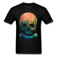 2018 Summer Cool Top T-Shirts MenS 3D Mexico Skull T Shirt We Only Die Once Skull Fashion Tshirt Men Free Shipping