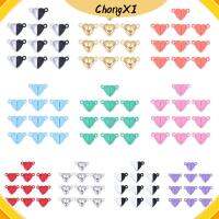 CHONGXI 20pcs(10sets) สร้อยคอ ลูกปัด พบเครื่องประดับ ฝาท้าย หัวเข็มขัดแม่เหล็ก สร้อยข้อมือคู่ ตัวล็อกสายเชื่อมต่อ รักสุดหัวใจ