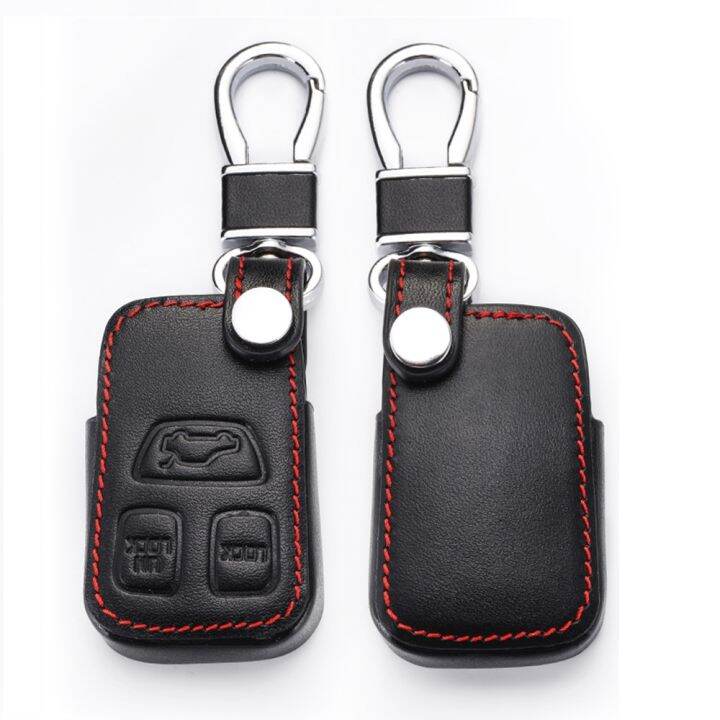 genuine-leather-car-key-case-for-volvo-c70-s40-s70-s90-v40-v90-smart-remote-fob-cover-keychain-protector-bag-auto-accessories