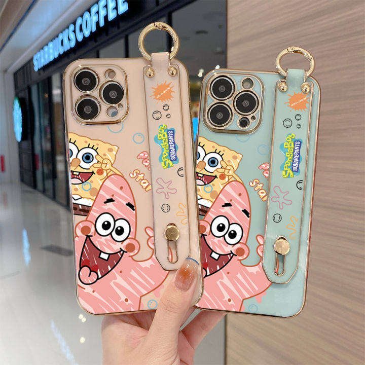 hontinga-เคสโทรศัพท์-realme-6-7-7i-7-pro-เคสโทรศัพท์หรูหราเคลือบโครเมี่ยมหรูหราของเด็กทารกลายการ์ตูนน่ารักเคสสี่เหลี่ยม-tpu-นิ่มป้องกันกล้องกัน-gores-ยางสำหรับเด็กผู้หญิง-มีสายรัดข้อมือ