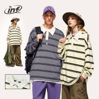 Inflasi Cityboy Berjalur Ragbi Besar Kemeja T Unisex Harajuku Baju Polo Lengan Panjang Lelaki Plus Saiz