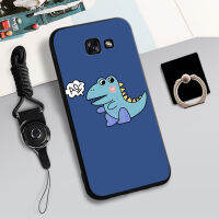 เคส TPU นิ่มสำหรับ Samsung Galaxy A3 2016/A310F กล่องคลุมทั้งหมดเคสโทรศัพท์พิมพ์ลายฝามีที่ถือวงแหวน Tputhone และเชือก