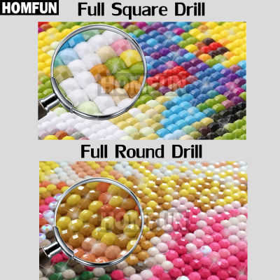 HOMFUN ศิลปะ5D Diy ภาพวาดเพชร "; สัตว์มังกร"; ภาพเพชรปักครอสติ3D Rhinestone เย็บปักถักร้อยตกแต่ง