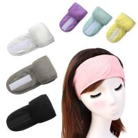 Women Facial Spa Headband / Magic Adjustable Makeup Shower Bath Headband / Head Wrap for Face Care Makeup and Sports / Stretch Face Wash Towel with Magic Tape / Fitness Yoga Sweat Hair Wrap