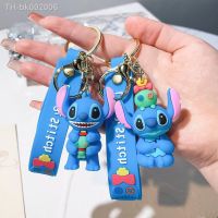 ❍ Disney Lilo Stitch Key Chain Cartoon Anime Pendant Pvc Keychain Holder Car Keyring Mobile Phone Bag Hanging Jewelry Kids Gifts