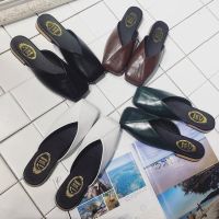 Slipper หัวตัด ทรงคลาสสิคสวยหรูมากวัสดุหนัง Pu