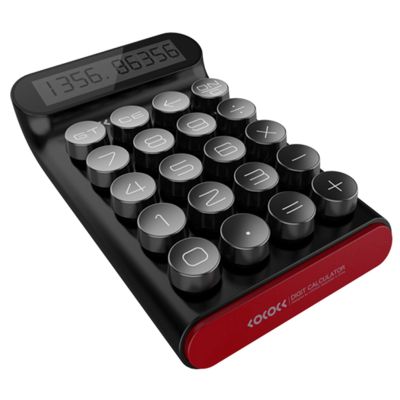 2X Locock Calculator Portable 20 Keys Multifunctional 10 Digital LCD Calculator Black