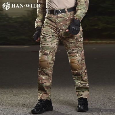 กางเกงลายพรางสำหรับทั้งหญิงและชายกบหลอดตรงขนาดใหญ่สำหรับกลางแจ้งของกางเกงผู้ชายยุทธวิธีส่ง G3 Hanye