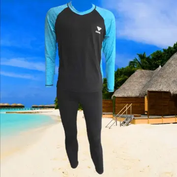 Men's Long Sleeve Rash Guard Terno With Shorts Rashguard Swimwear