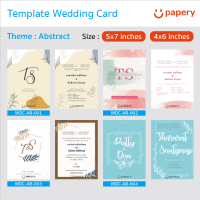 การ์ดแต่งงาน Template สำเร็จรูป Abstract 5x7 / 4x6 นิ้ว