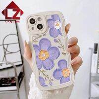 เคส OPPO Reno 2 Reno 2F Reno 2Z Reno 5 Reno 5 PRO Reno 7Z Reno 7 SE Reno 8 Realme C51 C53แฟชั่นสไตล์อินส์ดอกไม้สีม่วงเคสนิ่มใส่โทรศัพท์ใหญ่ซิลิโคนป้องกันการตกเคสด้านหลัง