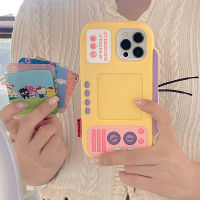 TTDD เคสลายการ์ตูนแบบทำมือใส่ทีวีเคสโทรศัพท์ของขวัญสำหรับเด็กๆเคส3D ซิลิโคนอ่อนนุ่มน่ารักยอดนิยมแฟชั่นสำหรับ Iphone 13 12 14 Pro Max I13pro I11