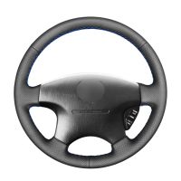 Black PU Artificial Leather Car Steering Wheel Cover for Honda Civic 1996-2000 CR-V CRV Prelude 1997 1998 1999 2000 2001 2002 Steering Wheels Accessor