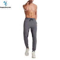 Happybuyner ผู้ชายกางเกงคาร์โก้สบายๆ sweatpant กระเป๋าเอวสูงบางพอดีกางเกงขายาวผู้ชายยิมกางเกงวิ่ง Joggers วอร์มชายกางเกง