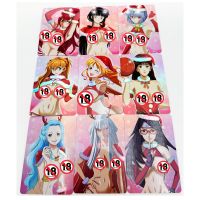 9ชิ้น/เซ็ต ACG Nami Nefeltari Vivi Erza ของเล่นคริสต์มาสสีแดงเข้ม Hoy ของสะสมคอลเลกชันเกมอะนิเมะการ์ด