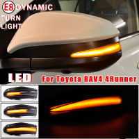 แบบไดนามิก Blinker ไฟเลี้ยว LED ด้านหลังกระจกไฟแสดงสถานะสำหรับ Toyota RAV4 2017 XA40 2013-2018 Noah R80 4Runner