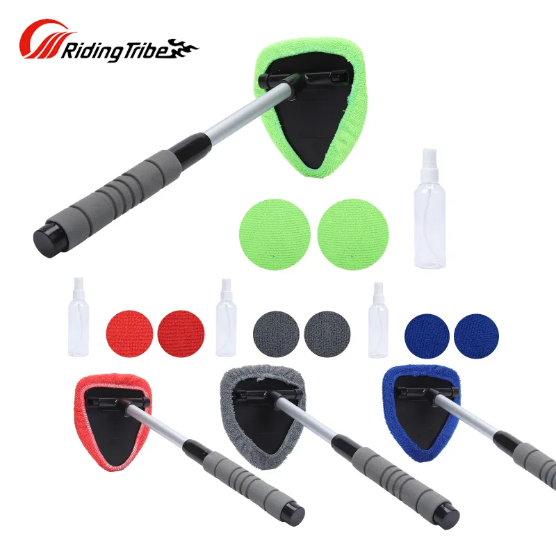 Car Windshield Cleaner Brush Extendable Windshield Cleaning Tool 180°  Rotating Head Telescopic Anti-fog Auto