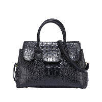 Crocodile Pattern Women LadiesTop-กระเป๋ามีที่จับ2023ใหม่กระเป๋าแมสเซนเจอร์แฟชั่นน้ำหนักเบากระเป๋าหมอนบอสตันแบบย้อนยุคสุดหรูกระเป๋าสะพายไหล่0000