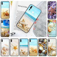 YU187 Seashells Sea Star Black อ่อนนุ่ม เคสโทรศัพท์ หรับ Samsung A72 A02S A02 2 A52 A03 A33 A12 A32 M02 A42 A73 A03S A53 A22 A13 Quantum Core ปก