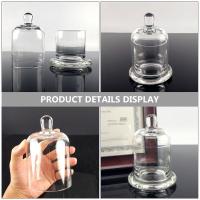 1 Set Glass Candle Cup Home Candlestick Wedding Candleholder Candle Holder Wax Cup With Clock Cover For Household Christmas