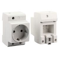 【NEW】 CRAZY DEAL mall 250V 16A มาตรฐานยุโรปประเภท Din Mount Outlet EU 10A Modular Power Modular Socket AC Connector