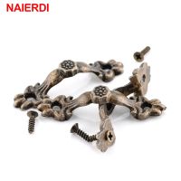 NAIERDI 10pcs Box Knobs Zinc Alloy Handle Arch Tracery Bronze Tone For Drawer Wooden Jewelry Box Mini Handles For Hardware