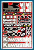 สติกเกอร์แต่งรถ Kawasaki KXF Racing (สีเงิน) สำหรับรถมอเตอร์ไซค์ ติดรถยนต์ รถซิ่ง รถแข่ง วิบาก หมวกกันน็อค โลโก้ Stickers ยอดฮิต R1027 จำนวน 1 แผ่น