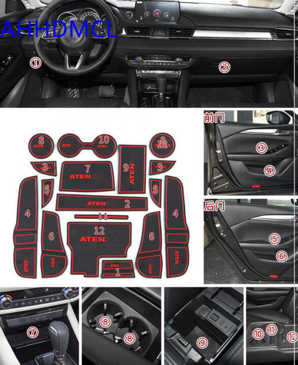 รถ-anti-dirty-pad-ประตู-groove-gate-slot-ถ้วย-armrest-storage-pad-anti-slip-mat-สำหรับ-mazda-atenza-2020