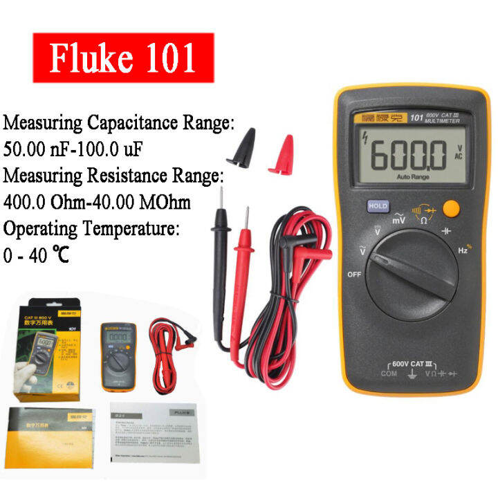 Fluke 101 Mini Digital Multimeter auto range for AC/DC Voltage